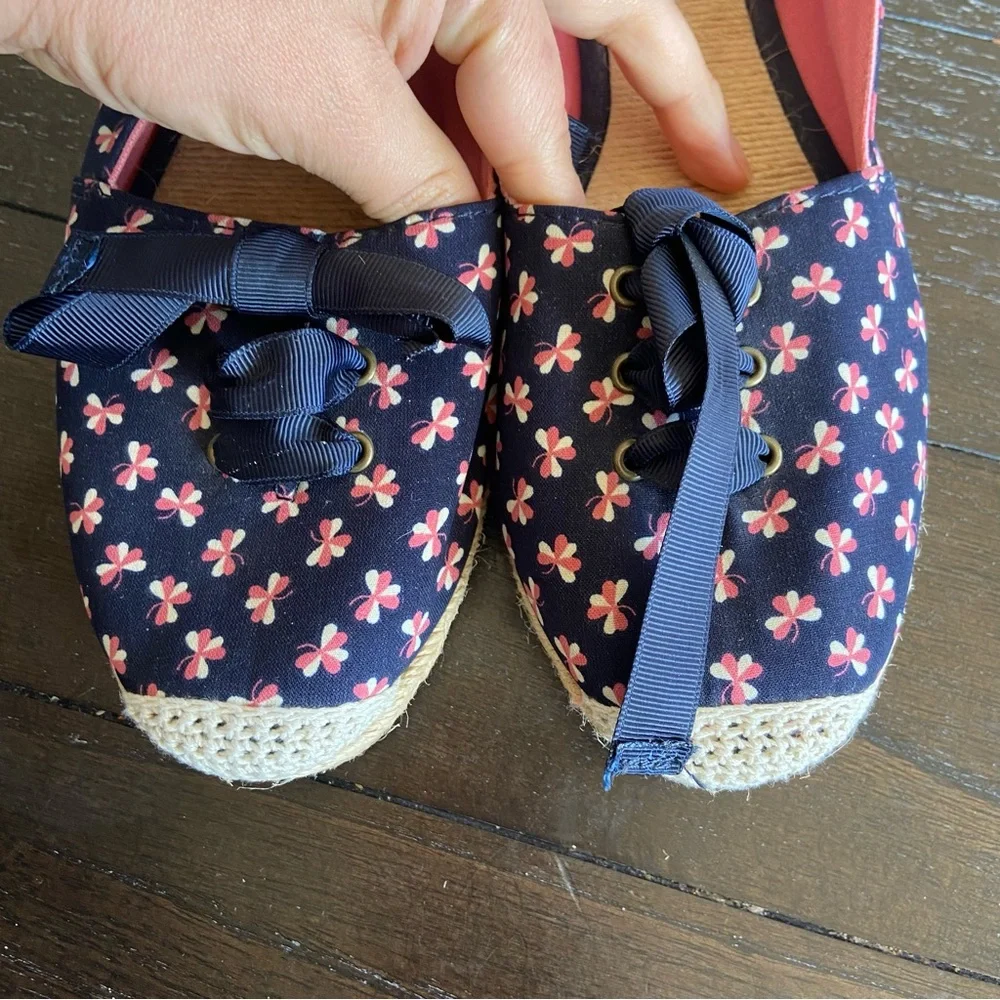 Report Bee Clover Espadrille Lace Up Navy‎ Flats 9.5